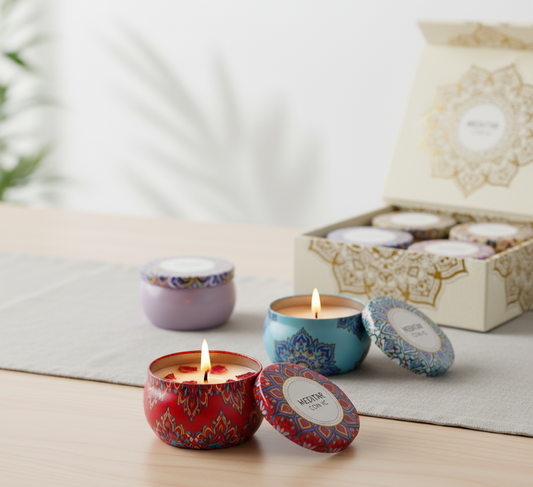 Velas Aromáticas (4 unid.) – Luz, Intenção e Fragrância